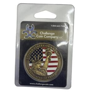 Challenge Coin Company Statue of Liberty US Flag Challenge Coin CC-245